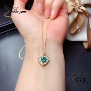 Jewelrypalace สร้อยคอเงิน 925 ประดับเพชรโมอิส เรียบง่าย สําหรับผู้หญิง N933