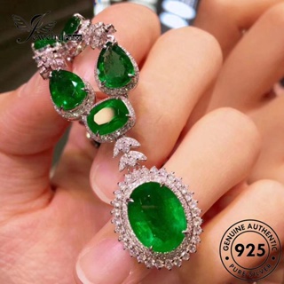 Jewelrypalace สร้อยคอเงิน 925 ประดับเพชรมรกต ทรงกลม หรูหรา ของแท้ สําหรับผู้หญิง N1011