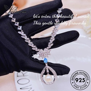 Jewelrypalace สร้อยคอเงิน 925 ประดับเพชรโมอิส หรูหรา ของแท้ สําหรับผู้หญิง N1315