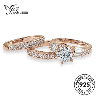 Jewelrypalace แหวนเพชรโมอิส เงิน 925 ทรงสี่เหลี่ยม สีทอง แฟชั่น สําหรับคู่รัก R271