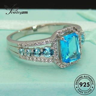 Jewelrypalace แหวนเงิน 925 ทรงสี่เหลี่ยม ลายอความารีน สําหรับผู้หญิง R1605