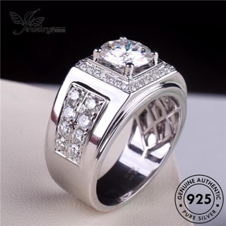 Jewelrypalace แหวนเพชร เงิน 925 สําหรับผู้ชาย Moissanite R183