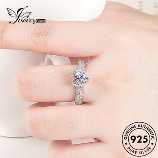 Jewelrypalace แหวนเพชรโมอิส เงิน 925 สไตล์คลาสสิก สําหรับผู้หญิง R1273