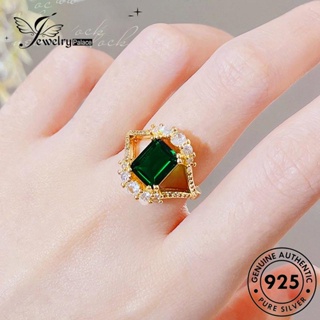 Jewelrypalace แหวนเงิน 925 สไตล์เจ้าหญิงมรกต สําหรับผู้หญิง R2611