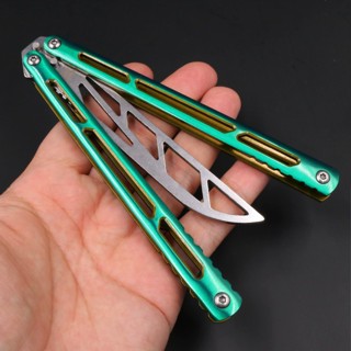 Balisong YY tsunami สึนามิ ของเล่นแฟนซี มีดผีเสื้อ มีดบาลิซอง มีดควง มีดซ้อม สำหรับซ้อมควง ทําจากสแตนเลส อย่างดี