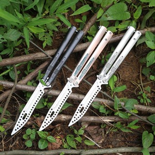 Balisong สึนามิ ของเล่นแฟนซี มีดผีเสื้อ มีดบาลิซอง มีดควง มีดซ้อม สำหรับซ้อมควง ทําจากสแตนเลส Light speed particles