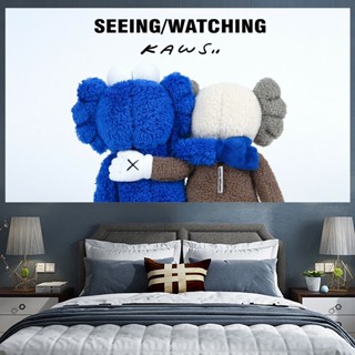 ผ้าแขวนผนัง ขนาดใหญ่ ลาย Sesame Street kaws สไตล์นอร์ดิก สําหรับตกแต่งข้างเตียง หอพัก