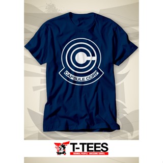 【ใหม่】T-TEES - Anime T-Shirts - Dragon Ball - Capsule Corp (Royal Blue)