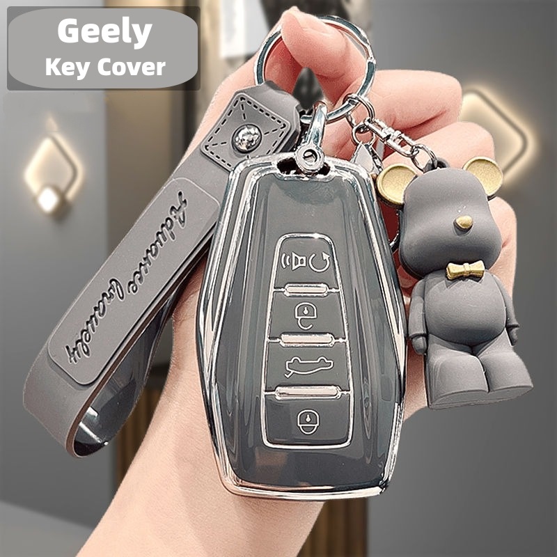 Geely พวงกุญแจโลหะ กันน้ํา อุปกรณ์เสริม สําหรับรถยนต์ Okavango Geely พวงกุญแจรถยนต์ Geely เคสกุญแจรถ