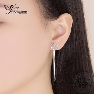 Jewelrypalace ต่างหูเงิน 925 รูปเกล็ดหิมะ ประดับเพชรโมอิส แฟชั่น สําหรับผู้หญิง E442