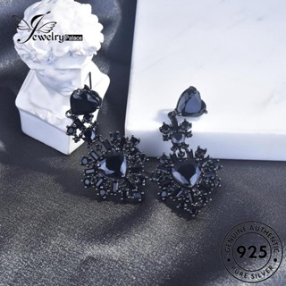 Jewelrypalace ต่างหูสตั๊ด เงิน 925 ประดับเพชรออบซิเดียน สีดํา สําหรับผู้หญิง E1075