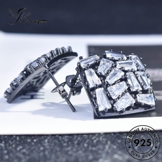 Jewelrypalace ต่างหูเงิน 925 ประดับเพชรโมอิส ทรงสี่เหลี่ยม สําหรับผู้หญิง E1090