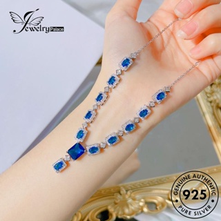 Jewelrypalace สร้อยคอเงิน 925 จี้ไพลิน หรูหรา สําหรับผู้หญิง N1313