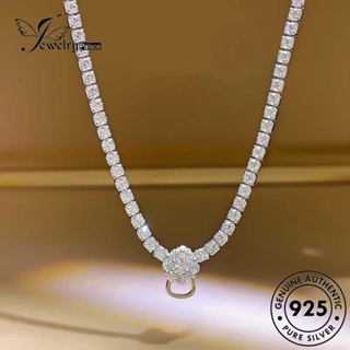 Jewelrypalace สร้อยคอเงิน 925 ประดับเพชรโมอิส หรูหรา สําหรับผู้หญิง N1562