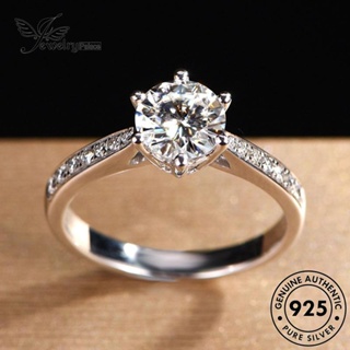 Jewelrypalace Moissanite แหวนเงิน 925 รูปมงกุฎ ประดับเพชร หกแฉก แฟชั่น สําหรับผู้หญิง R315