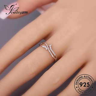 Jewelrypalace แหวนเพชร เงิน 925 รูปดาว เรียบง่าย สําหรับผู้หญิง R527