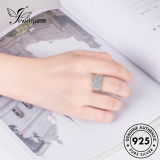 Jewelrypalace แหวนเงิน 925 ประดับเพชรโมอิส สําหรับผู้ชาย R1382