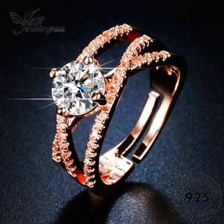 Jewelrypalace แหวนเพชร เงิน 925 สไตล์คลาสสิก สําหรับผู้หญิง R1