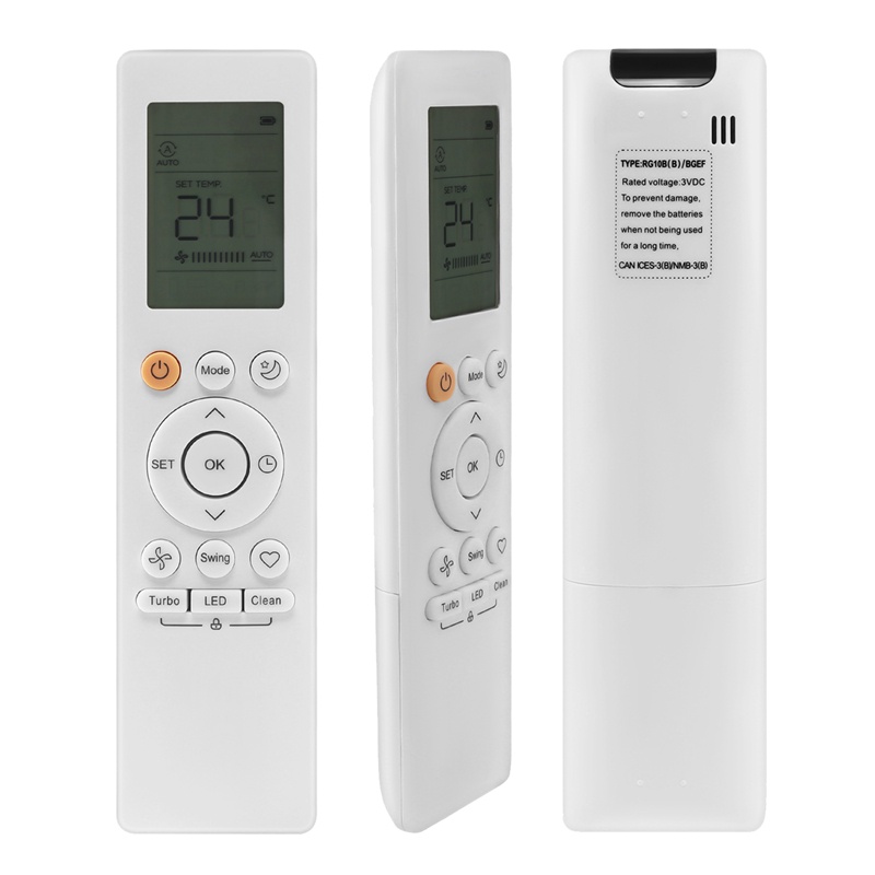 RG10B รีโมทคอนโทรลอินฟราเรดสําหรับ Midea อังกฤษเครื่องปรับอากาศ RG10B/BGEFU1 AC รีโมทคอนโทรลเครื่องปรับอากาศ