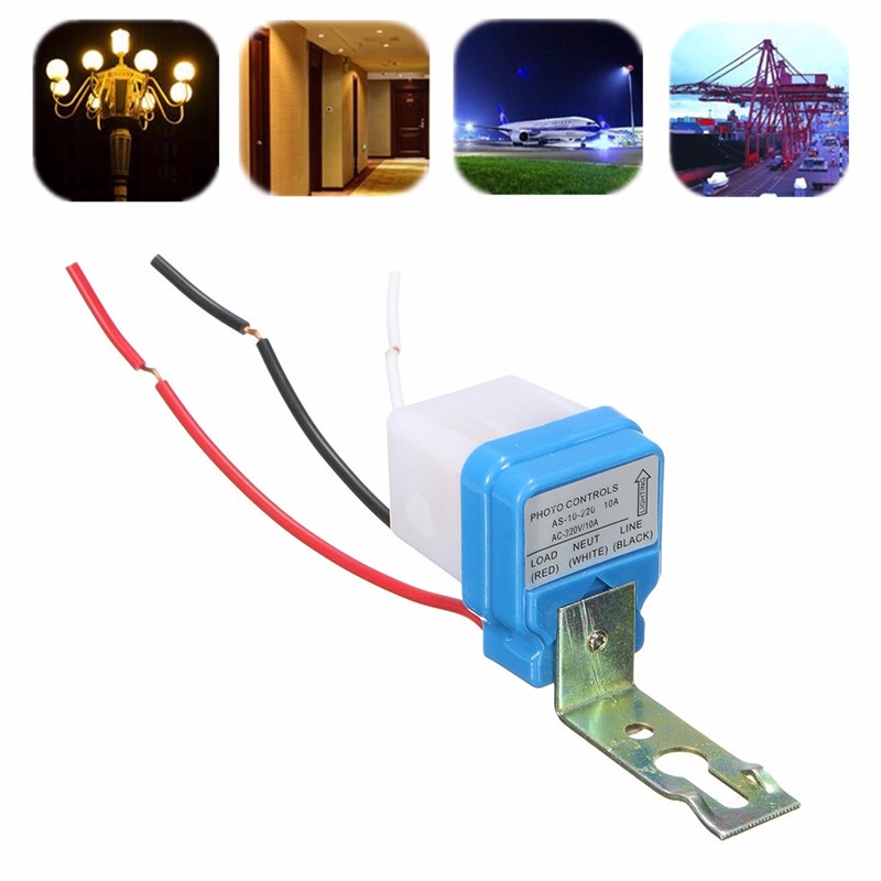 เปิดอัตโนมัติปิดตาแมวสวิตช์ไฟถนนเซ็นเซอร์ตาแมว AC 220V 10A เซ็นเซอร์ไฟฟ้าตัวควบคุมโคมไฟถนนกลางแจ้ง