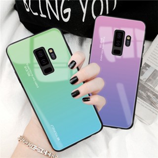 เคสโทรศัพท์มือถือกระจกนิรภัย ไล่โทนสี หรูหรา สําหรับ Samsung S8 S9 S10 Plus S8Plus S9Plus S10Plus S10 5G