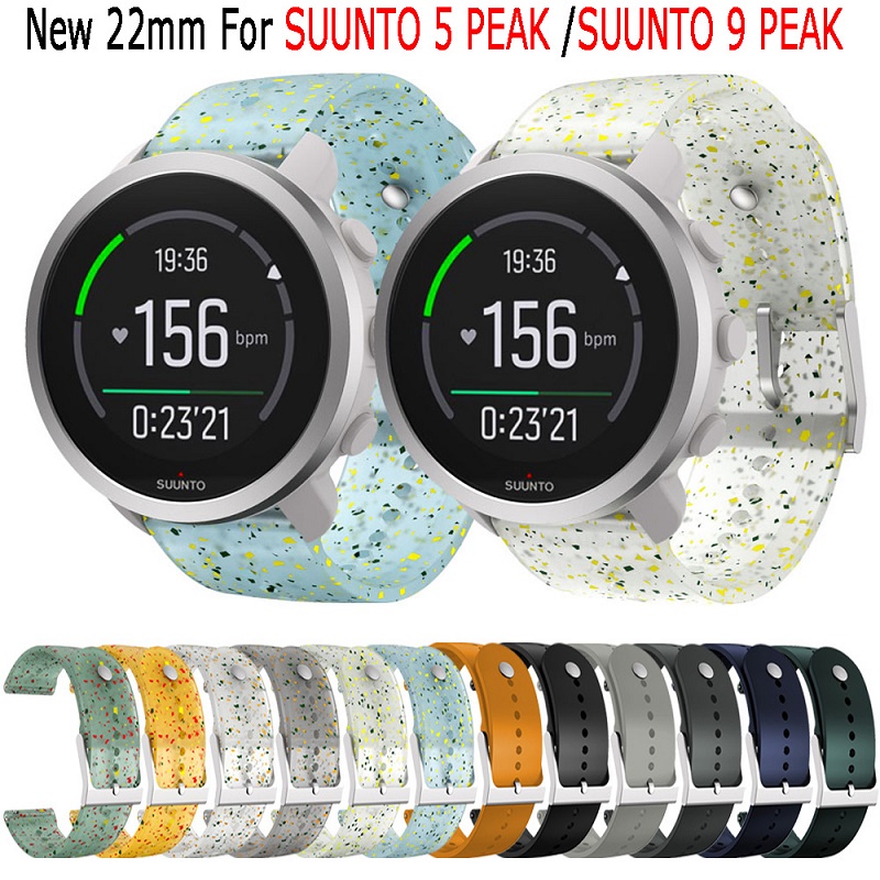 สายนาฬิกาข้อมือซิลิโคนใส 22 มม. สําหรับ SUUNTO 5 PEAK Samrtwatch Sprot SUUNTO 9 PEAK