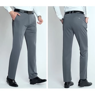 【Local Delivery】Ceo กางเกงผู ้ ชายธุรกิจกางเกงอย ่ างเป ็ นทางการ OfficeTrousers ตรงหลวมสีดํายาวกางเกงลําลองขนาดใหญ ่ 28-40
