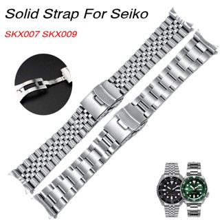 Jubilee Oyster สายนาฬิกาข้อมือสเตนเลส ทรงโค้ง สําหรับ Seiko SKX007 SKX009 Rolex Watchband 18 19 20 21 22 24 มม.