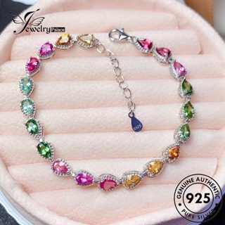 Jewelrypalace Ruby สร้อยข้อมือ เงิน 925 สีทอง สีแคนดี้ แฟชั่น สําหรับผู้หญิง B598