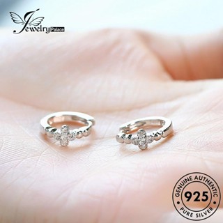 Jewelrypalace ต่างหูห่วงเงิน 925 ประดับเพชร สําหรับผู้หญิง E399