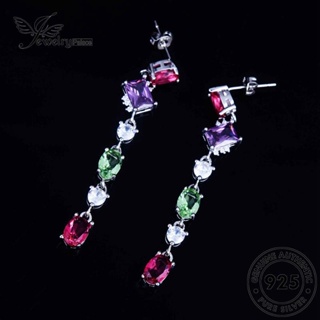 Jewelrypalace Amethyst ต่างหูเงิน 925 ทรงเรขาคณิต สําหรับผู้หญิง E1106