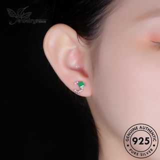 Jewelrypalace ต่างหูสตั๊ด เงิน 925 ทรงสี่เหลี่ยม สําหรับผู้หญิง E1271