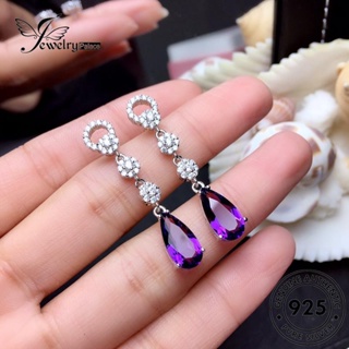 Jewelrypalace ต่างหูสตั๊ด เงิน 925 ทรงลูกแพร์ อเมทิสต์ สําหรับผู้หญิง E1293