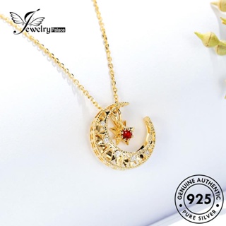 Jewelrypalace สร้อยคอเงิน 925 จี้รูปพระจันทร์ ประดับเพชร แฟชั่น สําหรับผู้หญิง N1078