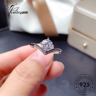 Jewelrypalace แหวนเพชร เงิน 925 รูปตัว V สไตล์คลาสสิก สําหรับผู้หญิง R1942