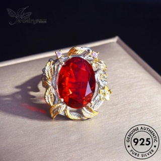 Jewelrypalace แหวนเงิน 925 ทับทิม สองสี สไตล์เรโทร สําหรับผู้หญิง R2129