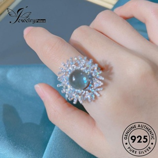 Jewelrypalace แหวนเงิน 925 รูปเกล็ดหิมะ ประดับมูนสโตน หรูหรา สําหรับผู้หญิง R2334