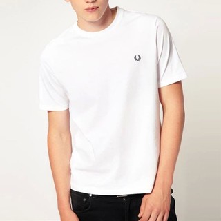 FRED PERRY เสื้อยืดแขนสั้น คอกลม ผ้าฝ้าย ระบายอากาศได้ดี แฟชั่นฤดูร้อน สําหรับผู้ชาย