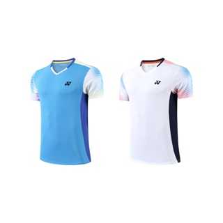 ใหม่ Yonex ชุดเสื้อยืดแขนสั้น ลายแบดมินตัน แฟชั่น สําหรับคู่รัก 2023