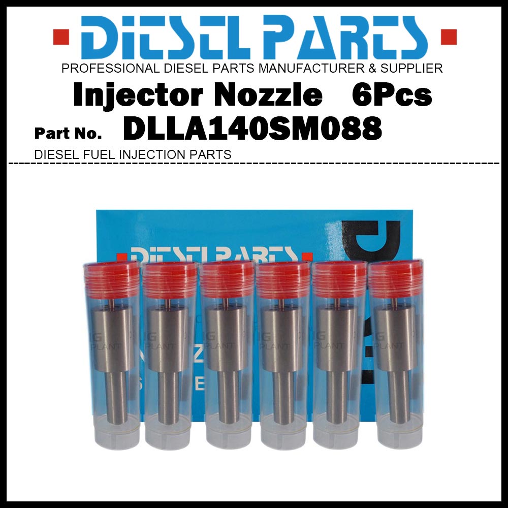 เคล็ดลับหัวฉีดหัวฉีดหัวฉีดเชื้อเพลิงดีเซล 6 ชิ้น 105025-0880 6211123520 DLLA140SM088 สําหรับ Komatsu