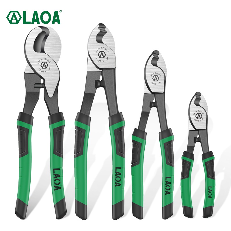 Laoa 6/8/10 In เครื่องตัดสายเคเบิล CR-V Crimping คีม Bolt ตัดไฟฟ้า Wire Stripper ผสม