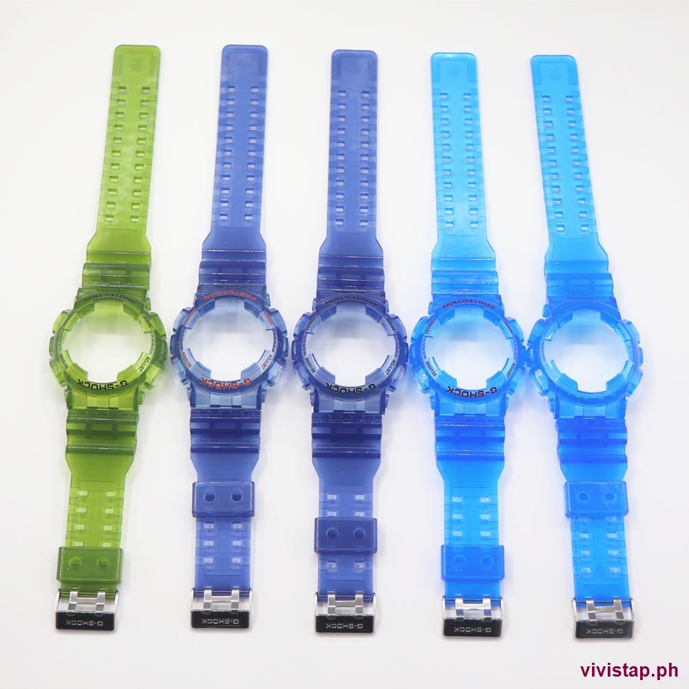 โปร่งใสสีสําหรับ G-SHO GA120 110 100 GD100 GD110 GD120 GA-110GB GAX-100 สายคล้องและ Bezel กันน้ํา Wa