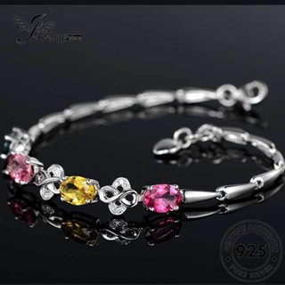 Jewelrypalace แท้ สร้อยข้อมือเงิน 925 อาเกต สําหรับผู้หญิง B226