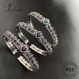 Jewelrypalace สร้อยข้อมือเงิน 925 รูปมงกุฎอเมทิสต์ สไตล์วินเทจ สําหรับผู้หญิง B577