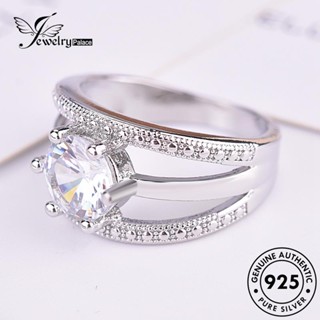 Jewelrypalace แหวนเงิน 925 ประดับเพชร หลายชั้น เครื่องประดับแฟชั่นสตรี R1374