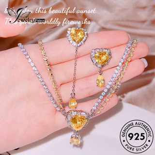 Jewelrypalace สร้อยคอเงิน 925 จี้รูปซิตริน สําหรับผู้หญิง S284