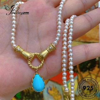 Jewelrypalace ชุดสร้อยคอเงิน 925 จี้เทอร์ควอยซ์ เครื่องประดับสตรี S462