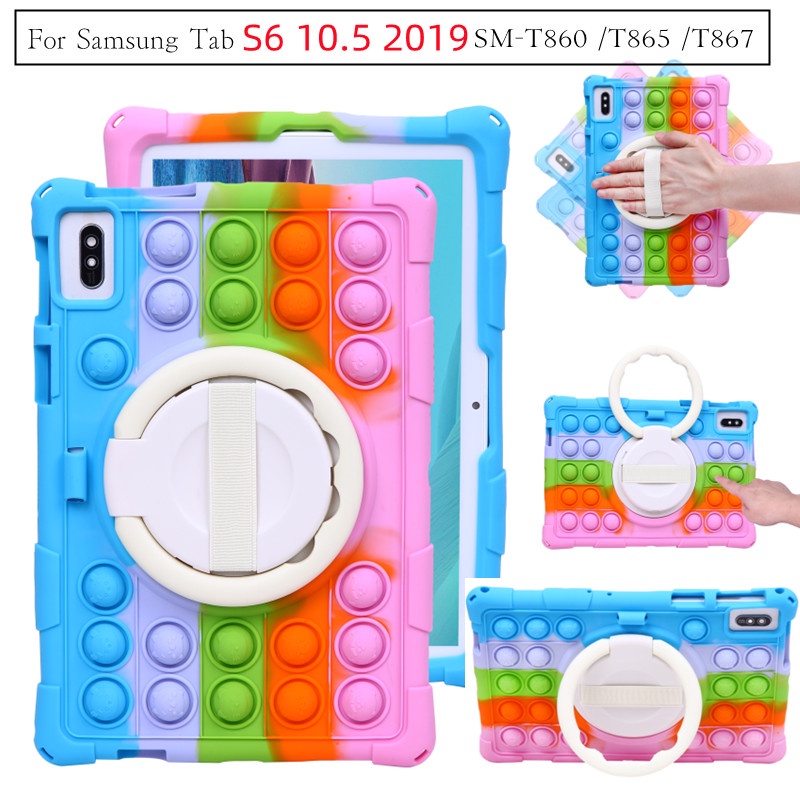 Samsung Galaxy Tab S6 10.5 2019 SM-T860 T865 T867 360° Rotation Stand Cover Tablet Carton Kids Silic
