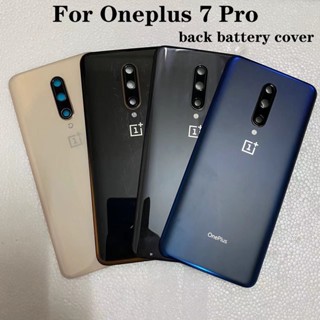 เคสแบตเตอรี่ด้านหลัง พร้อมเลนส์กล้อง และกาว สําหรับ Oneplus 7 pro 7pro One Plus 7 pro