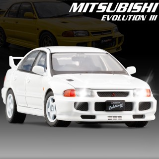 Jkm1/32 Mitsubishi Evo โมเดลรถยนต์ โลหะ ดูดซับแรงกระแทก หกประตู ของเล่นสําหรับเด็ก